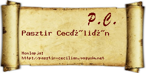 Pasztir Cecílián névjegykártya